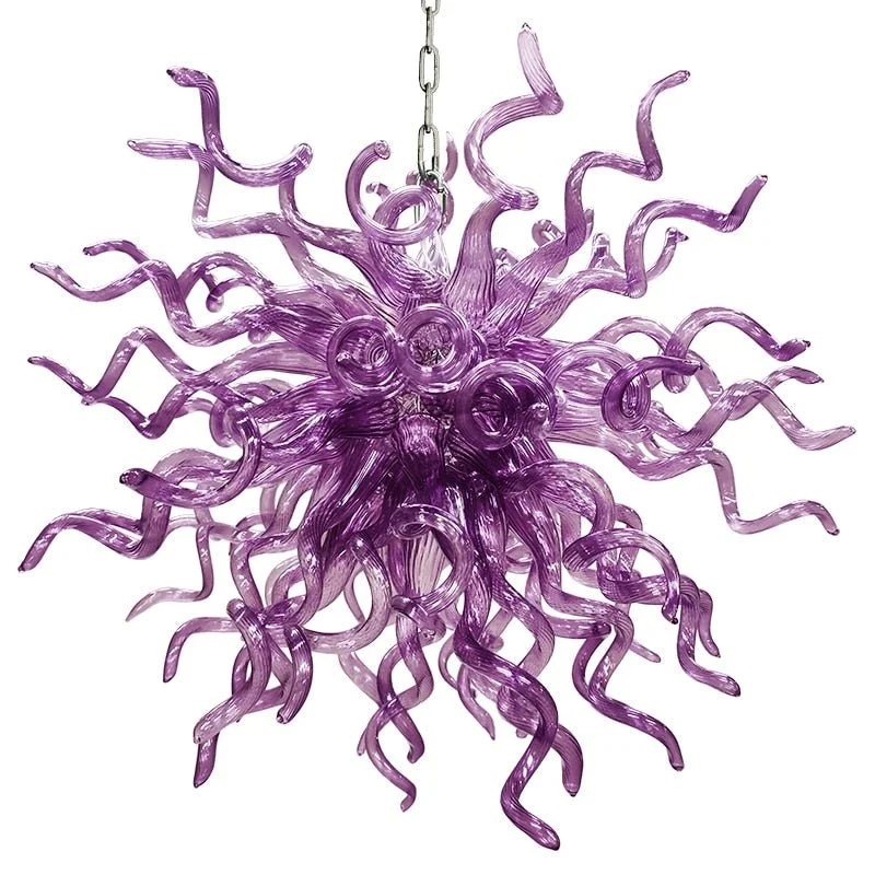 Industrial Exit Sign Lighting for Quick EvacuationPurple Handmade Blown Glass Chandelier Elegant Hanging Pendant For Living Dining Room Industrial Exit Sign Lighting for Quick EvacuationPurple Handmade Blown Glass Chandelier Elegant Hanging Pendant For Living Dining Room