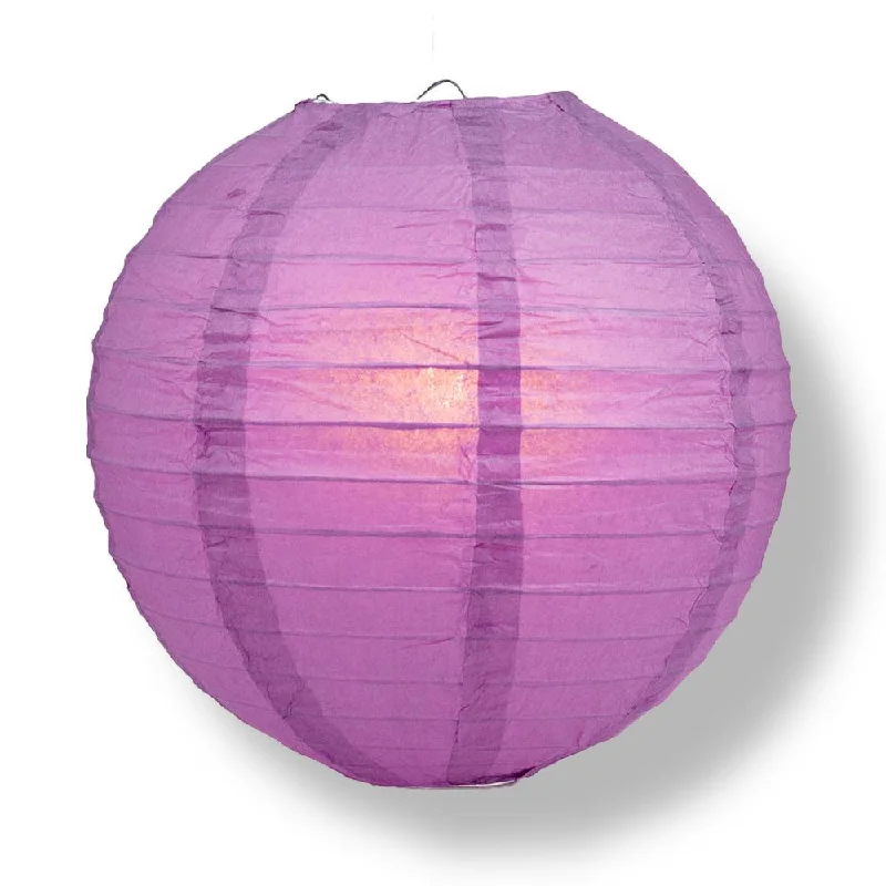 BLOWOUT 36" Violet / Orchid Jumbo Round Paper Lantern, Even Ribbing, Chinese Hanging Wedding & Party Decoration BLOWOUT 36" Violet / Orchid Jumbo Round Paper Lantern, Even Ribbing, Chinese Hanging Wedding & Party Decoration
