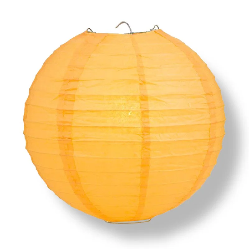36" Papaya Jumbo Round Paper Lantern, Even Ribbing, Chinese Hanging Wedding & Party Decoration 36" Papaya Jumbo Round Paper Lantern, Even Ribbing, Chinese Hanging Wedding & Party Decoration