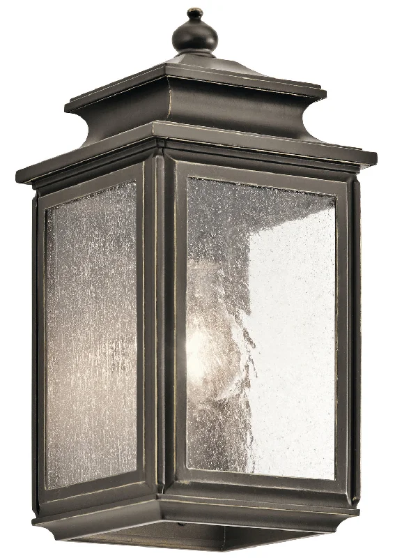 Track lighting with a brushed nickel finishWiscombe Park Outdoor Wall Mt./Flush