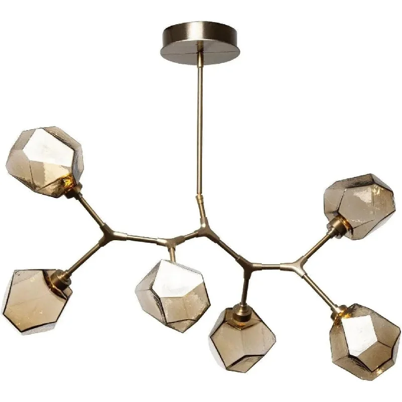 Track lighting with a decorative track designGem Modern Branch, 6 PC