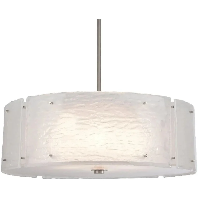 Modern track lighting with LED bulbsTextured Glass Chandelier, 30-Inch