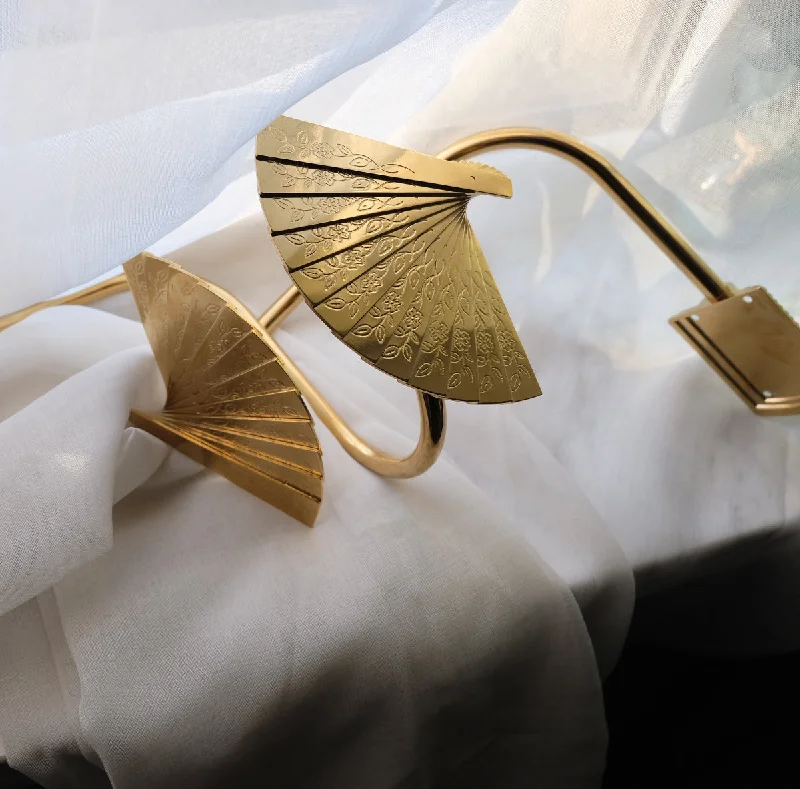 KAWA folding fan brass Curtain hooks