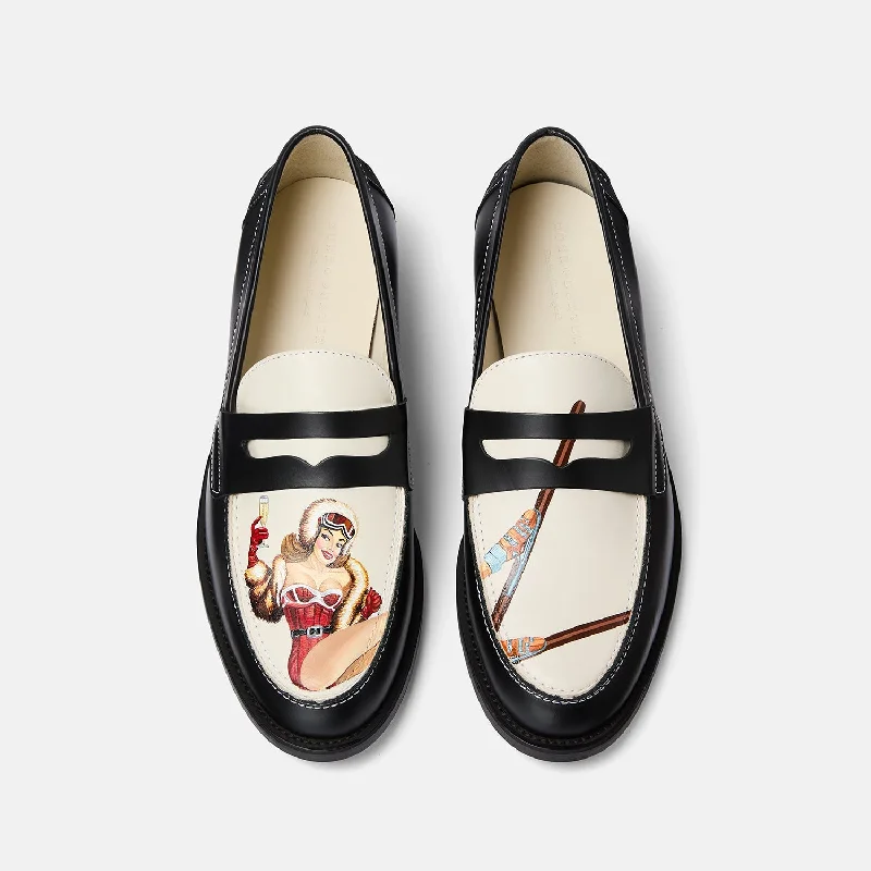 Orthopedic Women's Loafers with Arch Support in Brown for Foot HealthWilde Hand-Painted Après-Ski Penny Loafer - Women's Orthopedic Women's Loafers with Arch Support in Brown for Foot HealthWilde Hand-Painted Après-Ski Penny Loafer - Women's