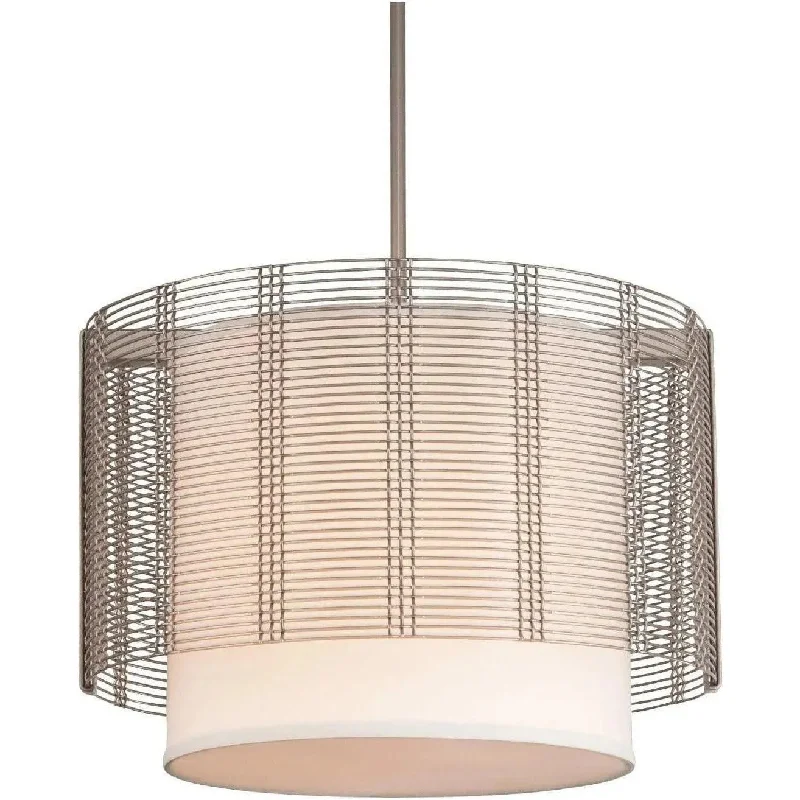 Track lighting with swivel heads for precise aimingDowntown Mesh Drum with Linen Shade, 19-Inch Track lighting with swivel heads for precise aimingDowntown Mesh Drum with Linen Shade, 19-Inch