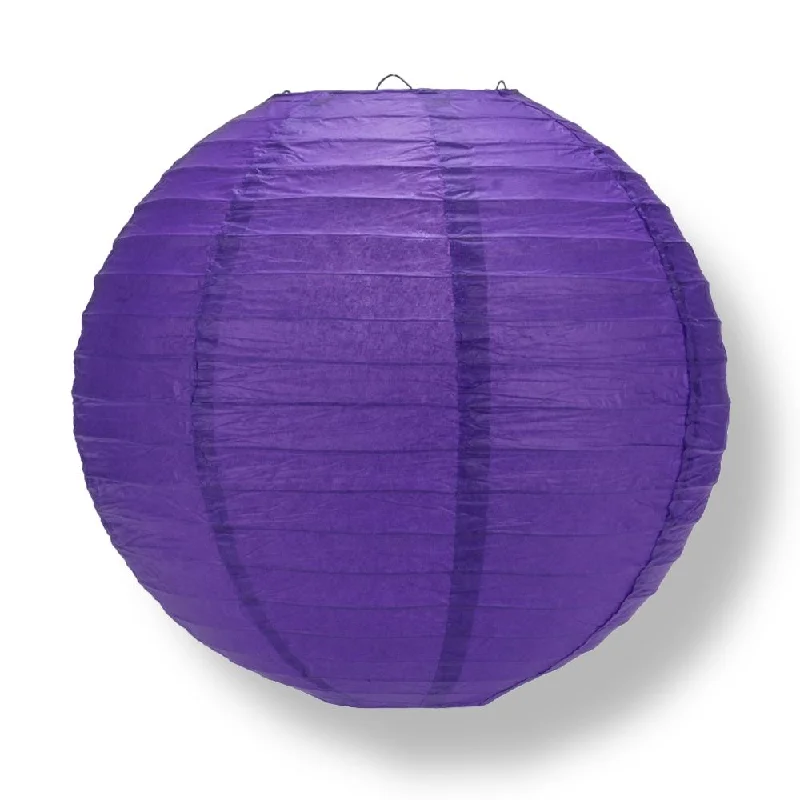 BLOWOUT 36" Plum Purple Jumbo Round Paper Lantern, Even Ribbing, Chinese Hanging Wedding & Party Decoration BLOWOUT 36" Plum Purple Jumbo Round Paper Lantern, Even Ribbing, Chinese Hanging Wedding & Party Decoration