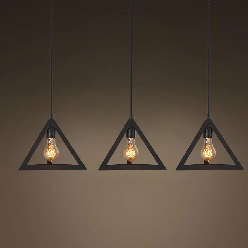 Shock - Resistant Industrial Lighting for Vibrating Machinery AreasTriangle Metal Pendant Light Pack of 3 Shock - Resistant Industrial Lighting for Vibrating Machinery AreasTriangle Metal Pendant Light Pack of 3