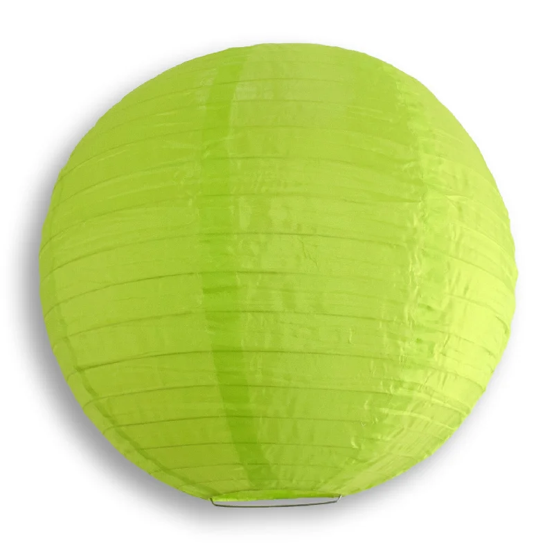 36" Apple Green Jumbo Shimmering Nylon Lantern, Even Ribbing, Durable, Dry Outdoor Hanging Decoration 36" Apple Green Jumbo Shimmering Nylon Lantern, Even Ribbing, Durable, Dry Outdoor Hanging Decoration