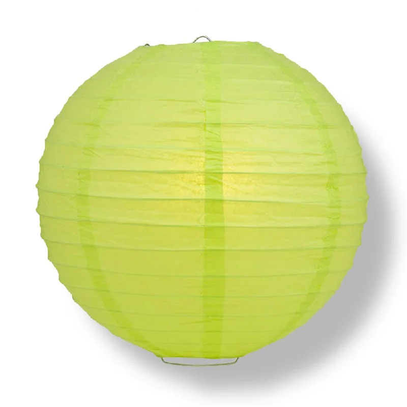 30" Light Lime Green Jumbo Round Paper Lantern, Even Ribbing, Chinese Hanging Wedding & Party Decoration 30" Light Lime Green Jumbo Round Paper Lantern, Even Ribbing, Chinese Hanging Wedding & Party Decoration