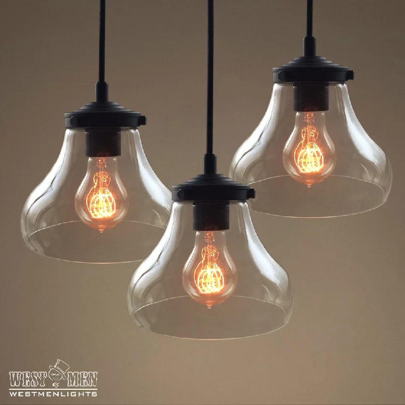 Industrial Lighting for Food Processing FactoriesBell Clear Glass Pendant Light Pack of 3 Industrial Lighting for Food Processing FactoriesBell Clear Glass Pendant Light Pack of 3