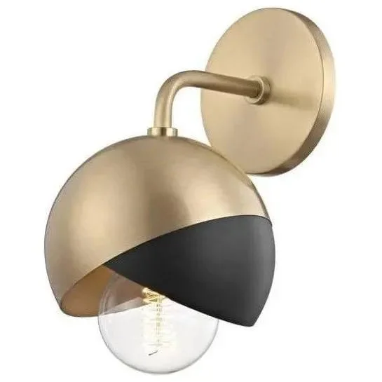 Track lighting with colored glass accentsEmma Wall Sconce
