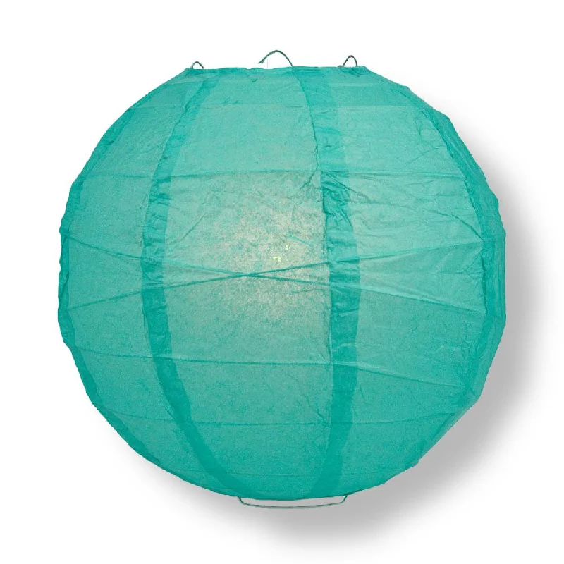 20" Teal Green Round Paper Lantern, Crisscross Ribbing, Chinese Hanging Wedding & Party Decoration 20" Teal Green Round Paper Lantern, Crisscross Ribbing, Chinese Hanging Wedding & Party Decoration
