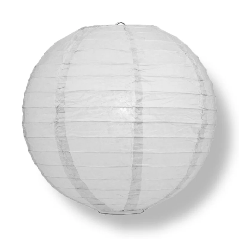 BLOWOUT 36" Gray / Grey Jumbo Round Paper Lantern, Even Ribbing, Chinese Hanging Wedding & Party Decoration BLOWOUT 36" Gray / Grey Jumbo Round Paper Lantern, Even Ribbing, Chinese Hanging Wedding & Party Decoration