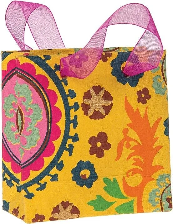 Yellow Suzani Small Paper Gift Bag