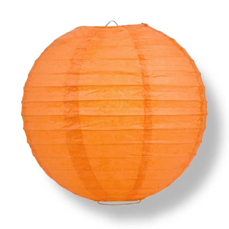 36" Persimmon Orange Jumbo Round Paper Lantern, Even Ribbing, Chinese Hanging Wedding & Party Decoration 36" Persimmon Orange Jumbo Round Paper Lantern, Even Ribbing, Chinese Hanging Wedding & Party Decoration