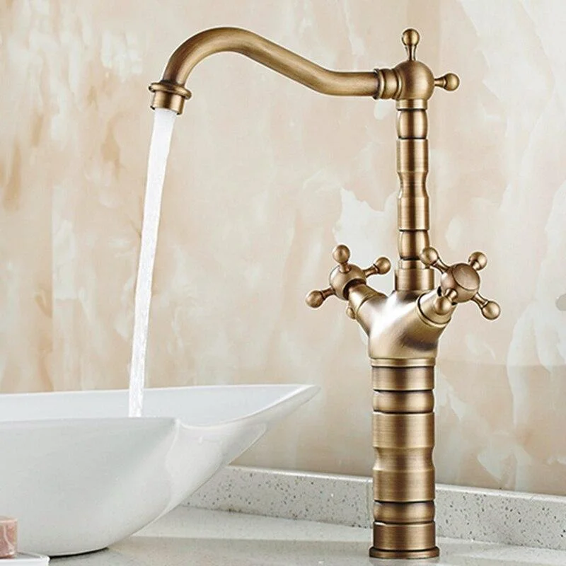 Antique Brass Finishing Bathroom Faucets Basin Faucets Dual Handle Hot Cold Wash Basin Tap Lavatory Faucet Antique Brass Finishing Bathroom Faucets Basin Faucets Dual Handle Hot Cold Wash Basin Tap Lavatory Faucet