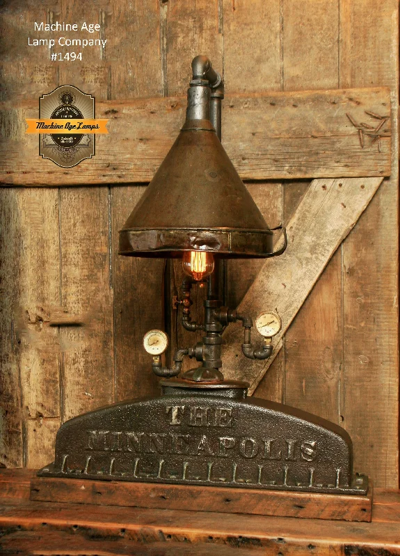 Steampunk Industrial Lamp / Minneapolis Tractor / Farm / Radiator / Lamp #1494 - SOLD Steampunk Industrial Lamp / Minneapolis Tractor / Farm / Radiator / Lamp #1494 - SOLD