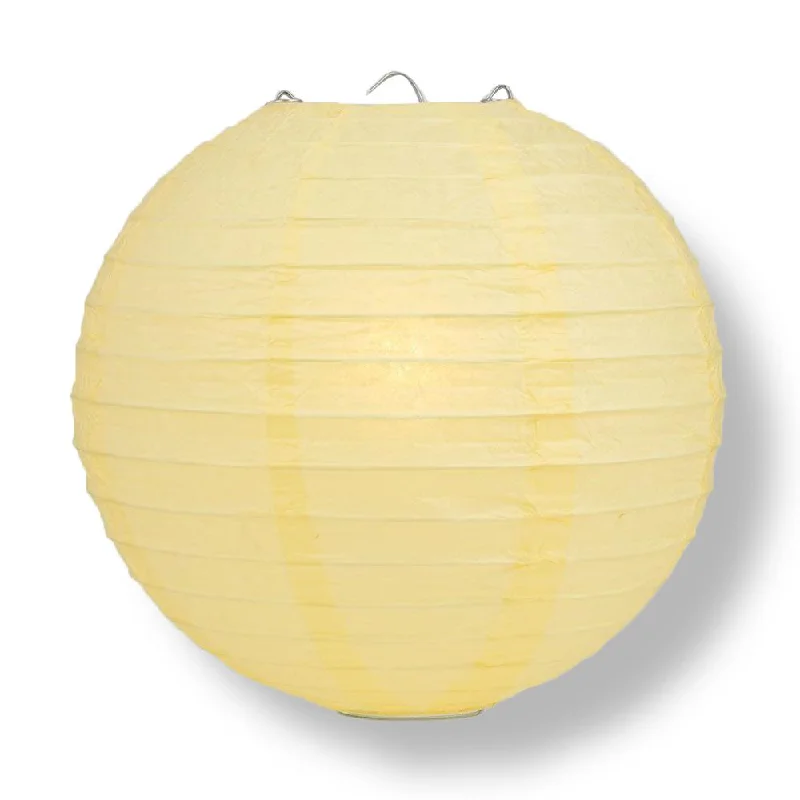 BLOWOUT 30" Lemon Yellow Jumbo Round Paper Lantern, Even Ribbing, Chinese Hanging Wedding & Party Decoration BLOWOUT 30" Lemon Yellow Jumbo Round Paper Lantern, Even Ribbing, Chinese Hanging Wedding & Party Decoration