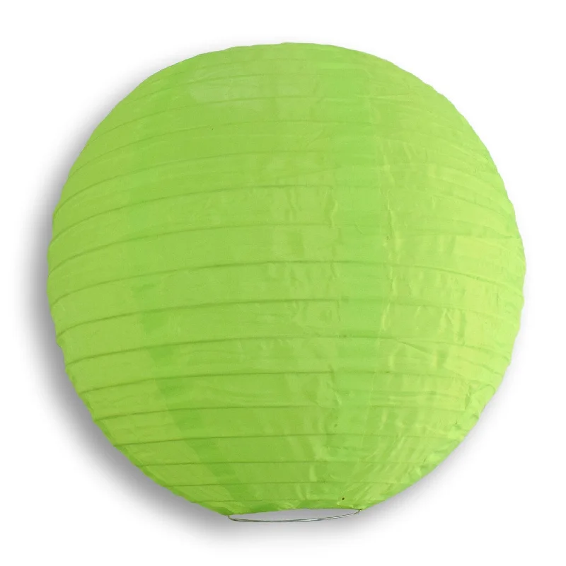 36" Neon Green Jumbo Shimmering Nylon Lantern, Even Ribbing, Durable, Dry Outdoor Hanging Decoration 36" Neon Green Jumbo Shimmering Nylon Lantern, Even Ribbing, Durable, Dry Outdoor Hanging Decoration