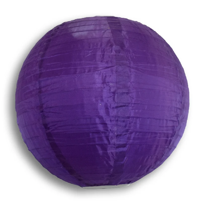 36" Dark Purple Jumbo Shimmering Nylon Lantern, Even Ribbing, Durable, Dry Outdoor Hanging Decoration 36" Dark Purple Jumbo Shimmering Nylon Lantern, Even Ribbing, Durable, Dry Outdoor Hanging Decoration