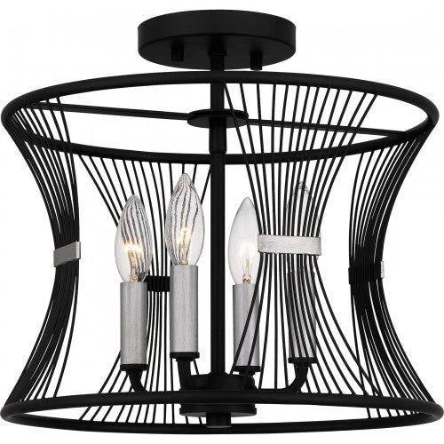 Track lighting for creating a moody atmosphereLeiland 4-Light Semi Flush Mount