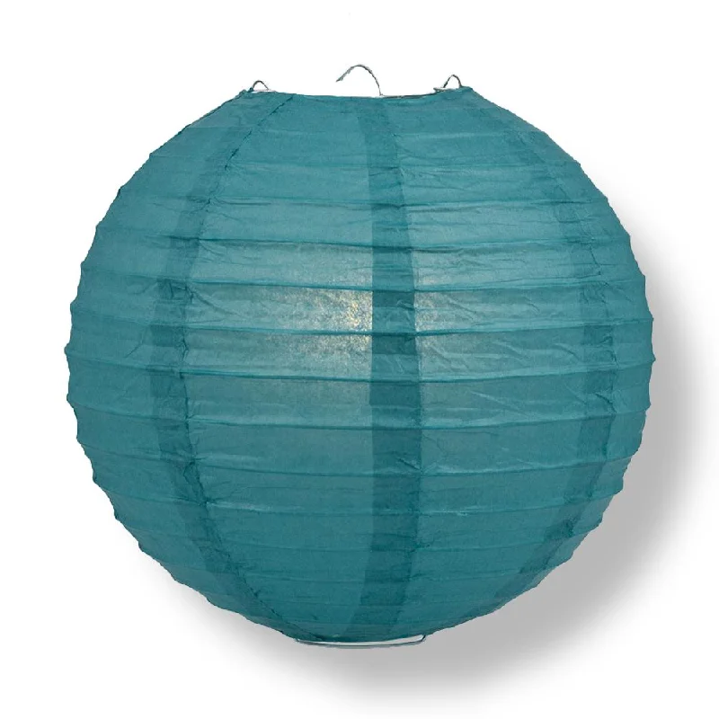30" Tahiti Teal Jumbo Round Paper Lantern, Even Ribbing, Chinese Hanging Wedding & Party Decoration 30" Tahiti Teal Jumbo Round Paper Lantern, Even Ribbing, Chinese Hanging Wedding & Party Decoration
