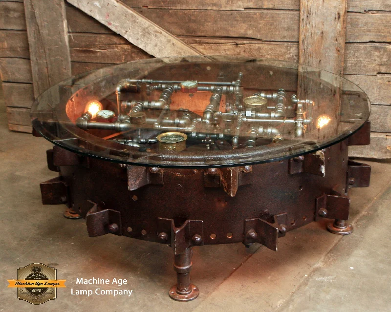 Antique Tractor Wheel Coffee Table / 1940's Steel Wheel / Farm / Farmall #DC 1722 sold Antique Tractor Wheel Coffee Table / 1940's Steel Wheel / Farm / Farmall #DC 1722 sold
