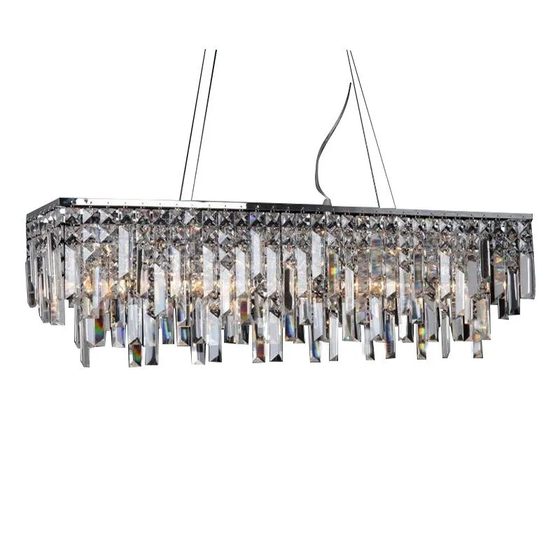 Industrial Lighting for Woodworking FactoriesLighting Modern Crystal Pendant Light Chrome Rectangle Pendant Light Guaranteed 100% (L80cm W20cm H25cm) Industrial Lighting for Woodworking FactoriesLighting Modern Crystal Pendant Light Chrome Rectangle Pendant Light Guaranteed 100% (L80cm W20cm H25cm)