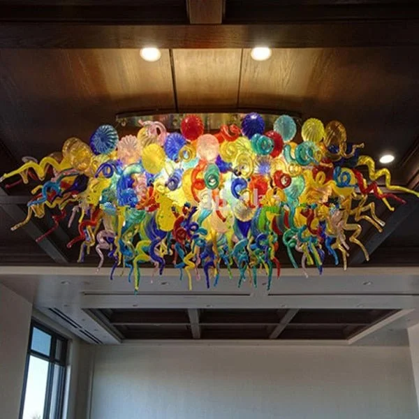 Luxury Art Lamp Murano Multicolor Bubbles LED Blown Glass Ceiling Mounted Chandeliers for Dining Room Luxury Art Lamp Murano Multicolor Bubbles LED Blown Glass Ceiling Mounted Chandeliers for Dining Room