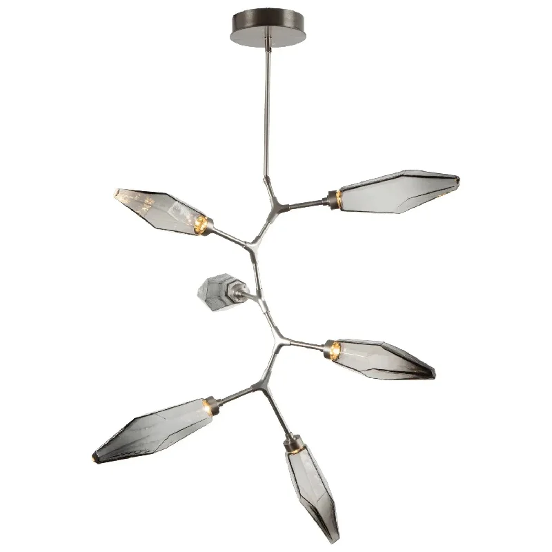 Track lighting with frosted glass shadesRock Crystal Modern Vine, 6 PC