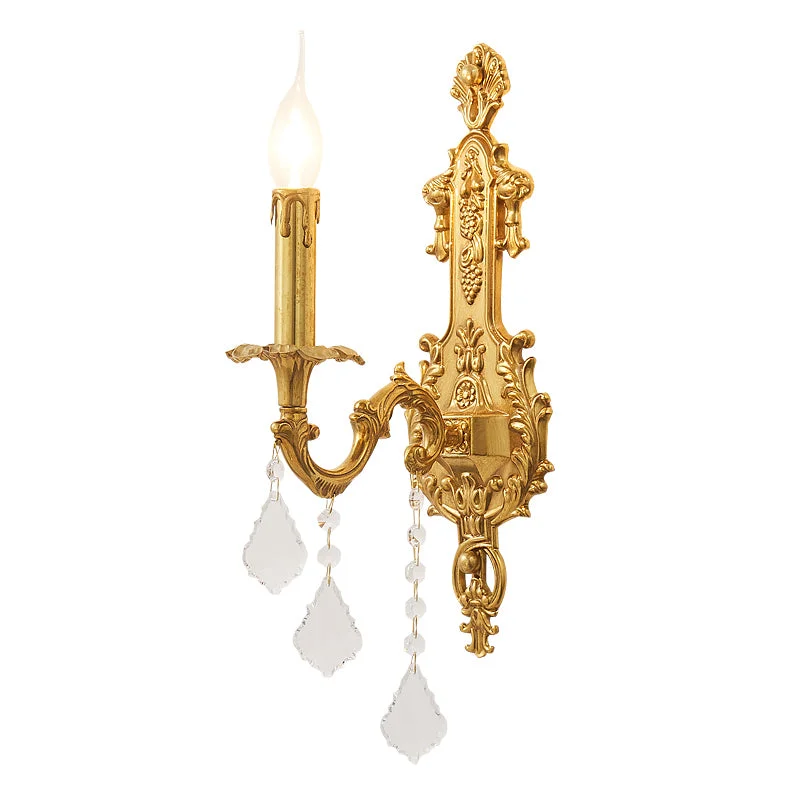 hallway gilt bronze sconce handcrafted wall lamp | Candle
