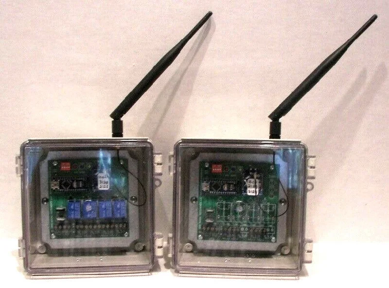 Long Distance Remote-Control Switch Transmitter/Relay Receiver - 2.4 GHz or 900 MHz Models Long Distance Remote-Control Switch Transmitter/Relay Receiver - 2.4 GHz or 900 MHz Models