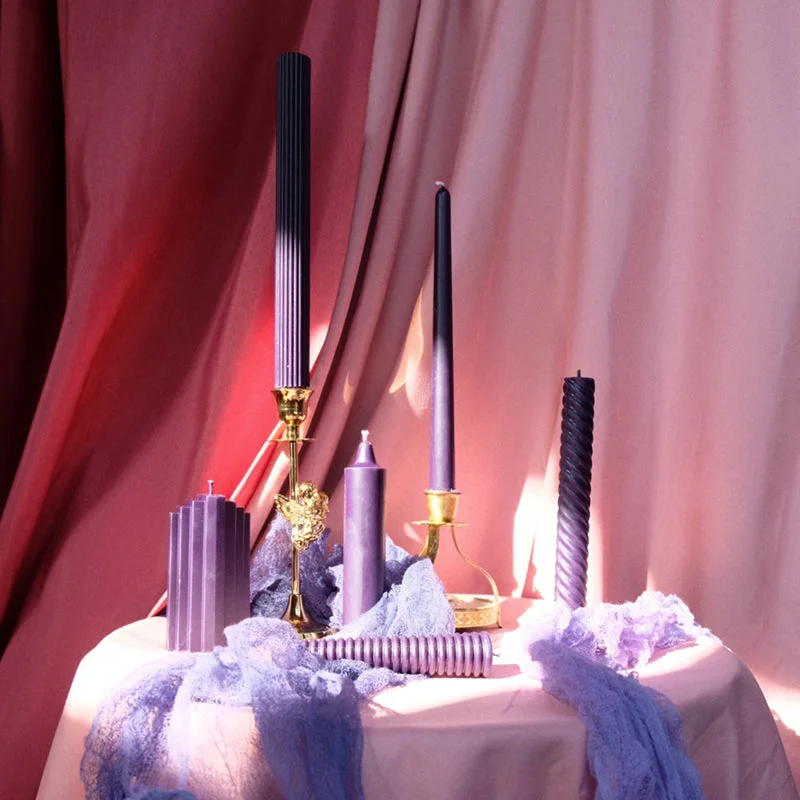 KAWA purple candles handmade candles Wedding Candles