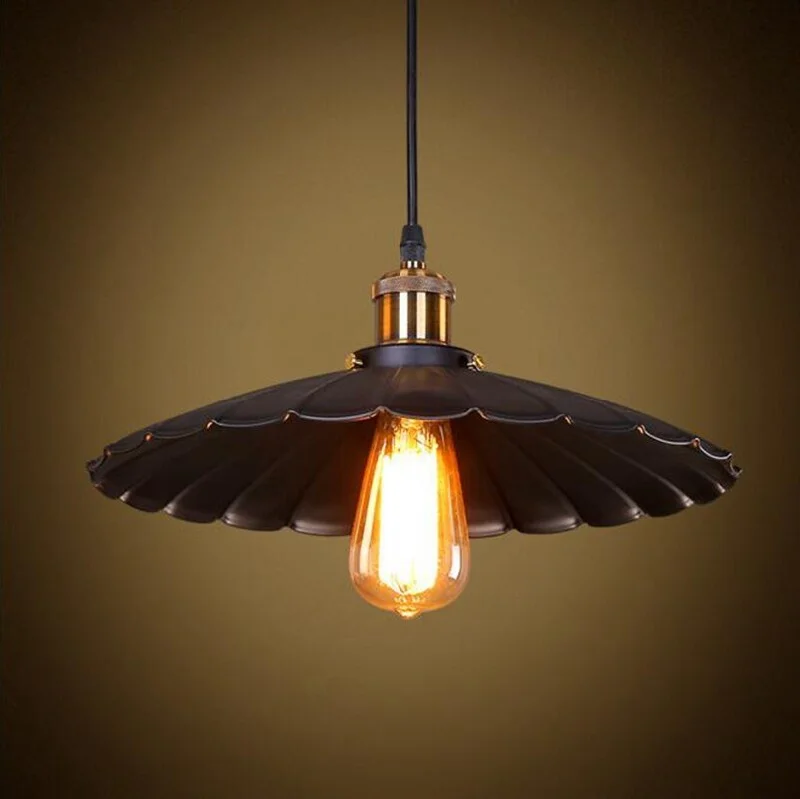 Industrial Area Lighting for Large Open SpacesPendant Light Lamp Shade Metal Industrial Lighting Retro For Kitchen Barn Dinning Room Decor E27 Rust Iron Finish Industrial Area Lighting for Large Open SpacesPendant Light Lamp Shade Metal Industrial Lighting Retro For Kitchen Barn Dinning Room Decor E27 Rust Iron Finish