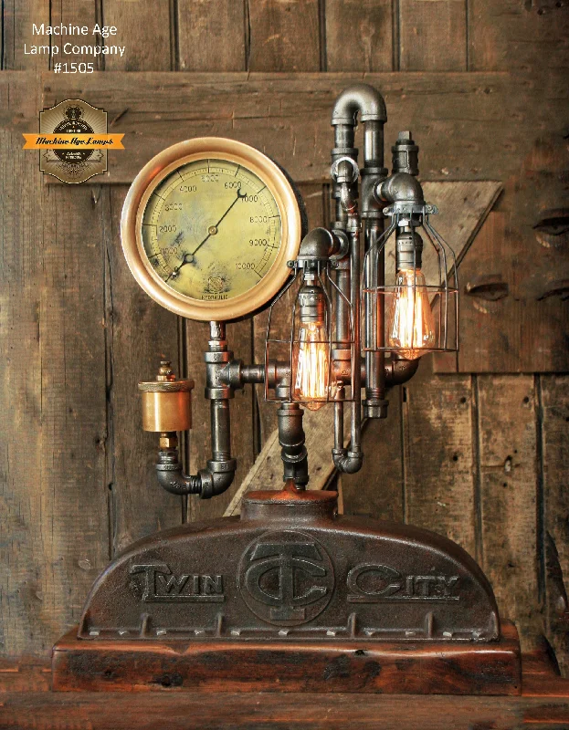 Steampunk Industrial Antique Twin City Farm Tractor Radiator Lamp / Lamp #1505 - SOLD Steampunk Industrial Antique Twin City Farm Tractor Radiator Lamp / Lamp #1505 - SOLD