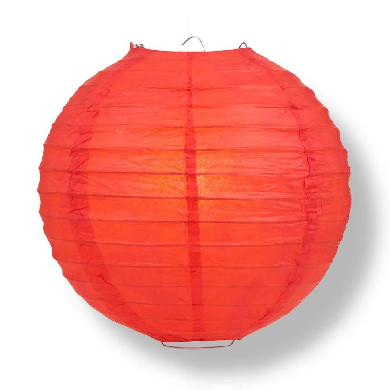 36" Red Jumbo Round Paper Lantern, Even Ribbing, Chinese Hanging Wedding & Party Decoration 36" Red Jumbo Round Paper Lantern, Even Ribbing, Chinese Hanging Wedding & Party Decoration