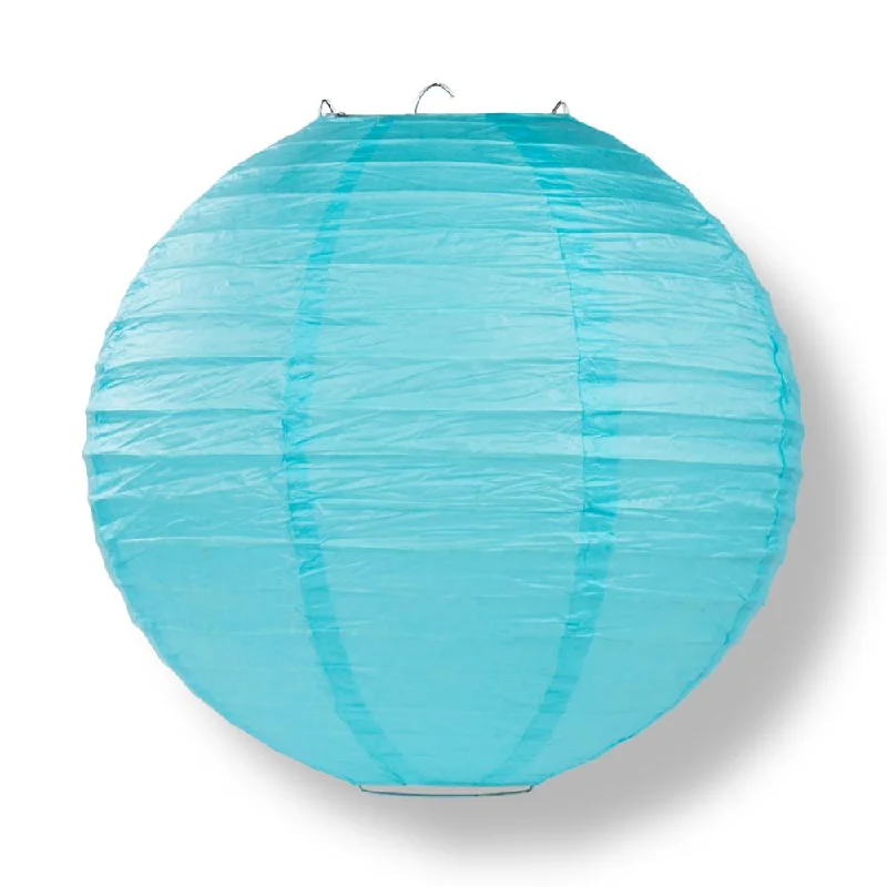 BLOWOUT 30" Baby Blue Jumbo Round Paper Lantern, Even Ribbing, Chinese Hanging Wedding & Party Decoration BLOWOUT 30" Baby Blue Jumbo Round Paper Lantern, Even Ribbing, Chinese Hanging Wedding & Party Decoration