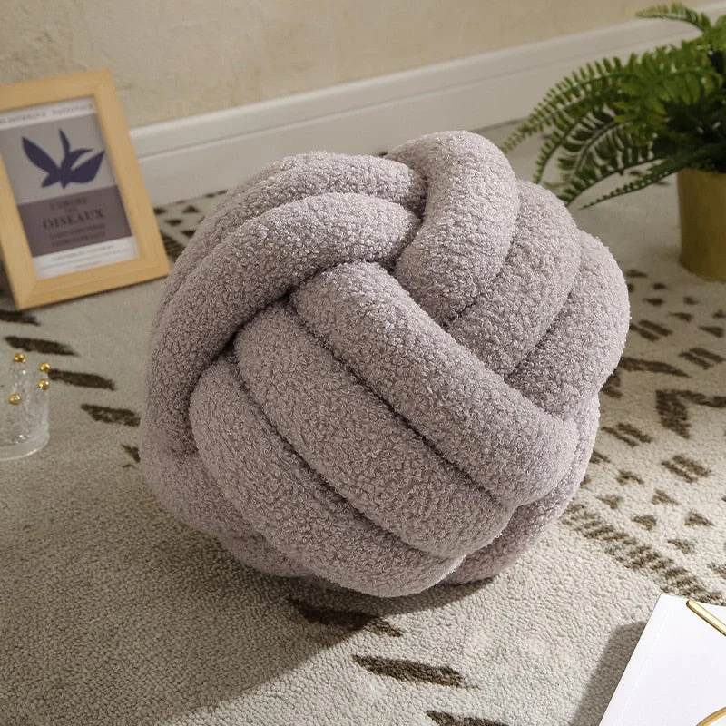 Triple Knot Cotton Fleece Pillow  - Final Sale
