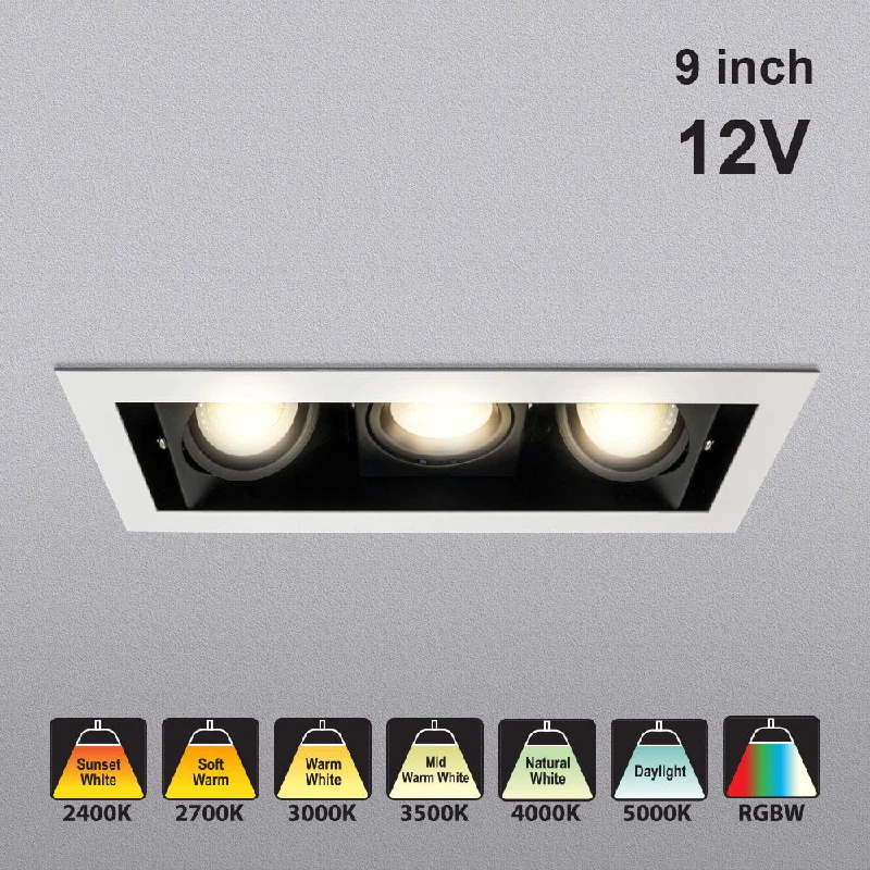 VBD-MTR-77T Low Voltage IC Rated Downlight LED Light Fixture, 9 inch Rectangular White VBD-MTR-77T Low Voltage IC Rated Downlight LED Light Fixture, 9 inch Rectangular White