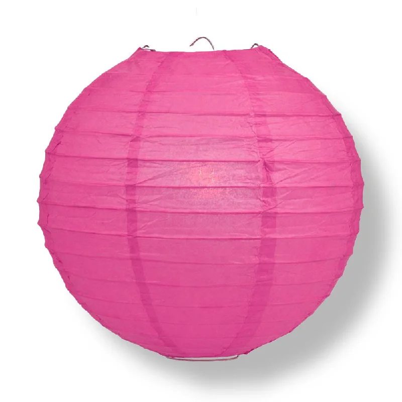 36" Fuchsia / Hot Pink Jumbo Round Paper Lantern, Even Ribbing, Chinese Hanging Wedding & Party Decoration 36" Fuchsia / Hot Pink Jumbo Round Paper Lantern, Even Ribbing, Chinese Hanging Wedding & Party Decoration