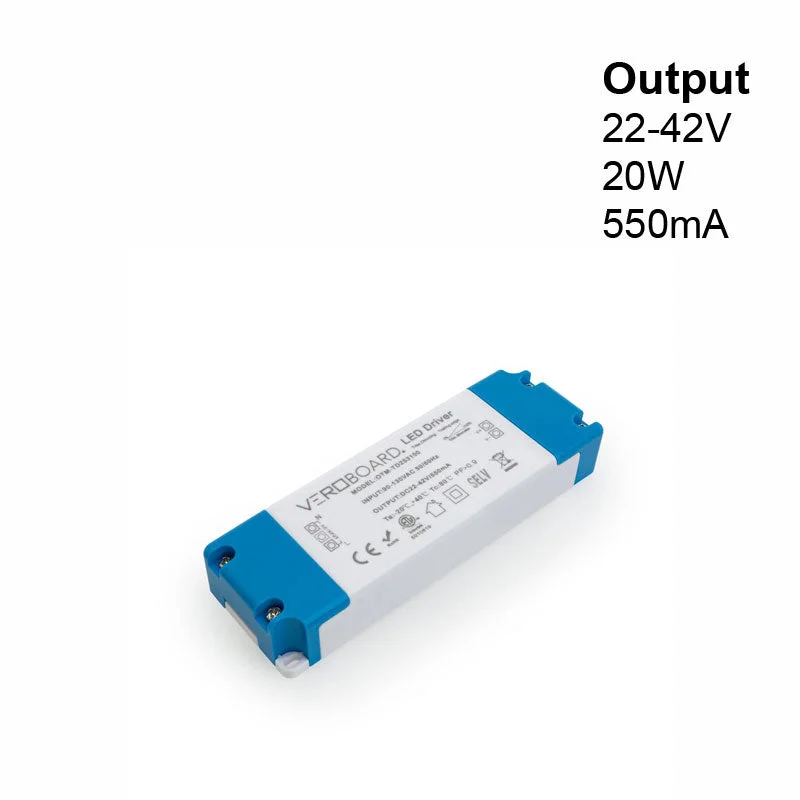 OTM-TD253100-550-20 Constant Current LED Driver, 550mA 22-42V 20W Dimmable