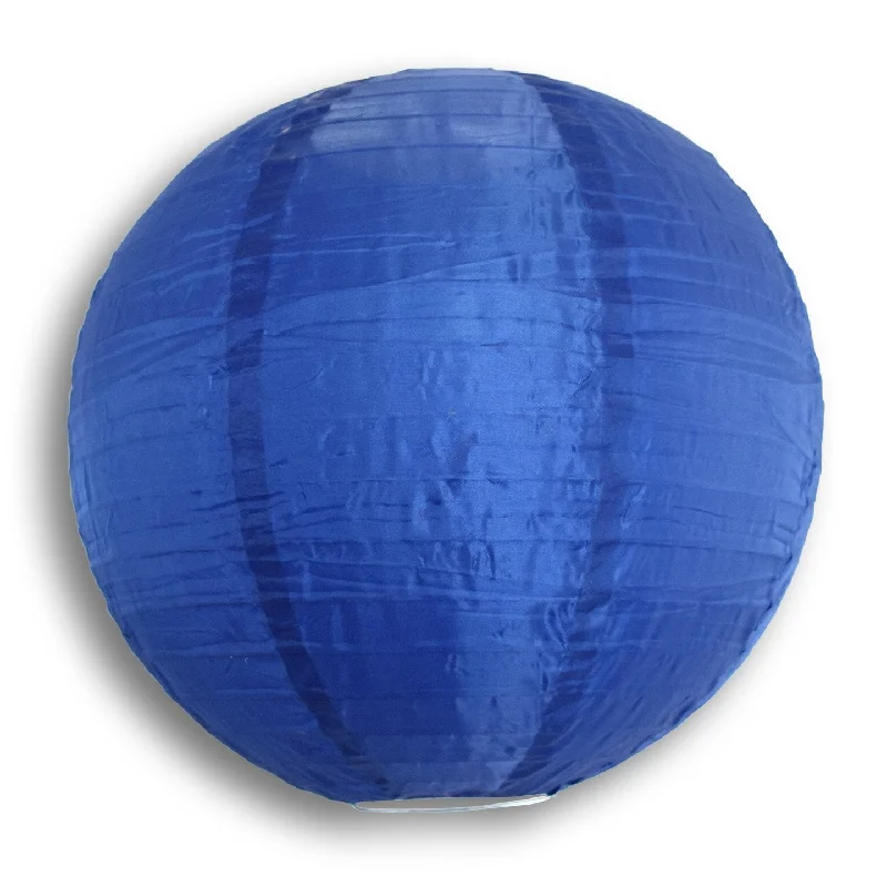 36" Navy Blue Jumbo Shimmering Nylon Lantern, Even Ribbing, Durable, Dry Outdoor Hanging Decoration 36" Navy Blue Jumbo Shimmering Nylon Lantern, Even Ribbing, Durable, Dry Outdoor Hanging Decoration