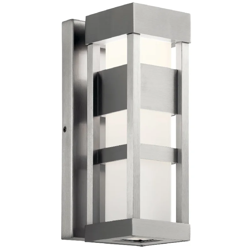Track lighting with a brushed nickel finishRyler Outdoor Wall Mt./Flush
