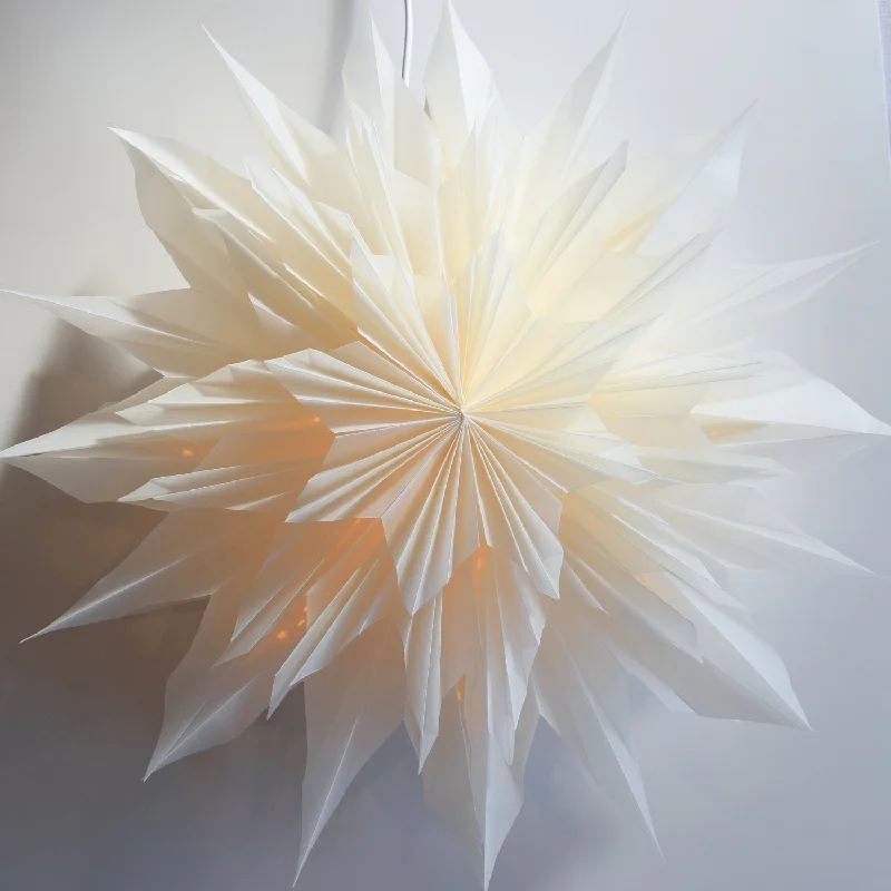 White Apricity Snowflake Snowflake Lantern Pizzelle Design - Great With or Without Lights - Ideal for Holiday and Snowflake Decorations, Weddings, Parties, and Home Decor White Apricity Snowflake Snowflake Lantern Pizzelle Design - Great With or Without Lights - Ideal for Holiday and Snowflake Decorations, Weddings, Parties, and Home Decor