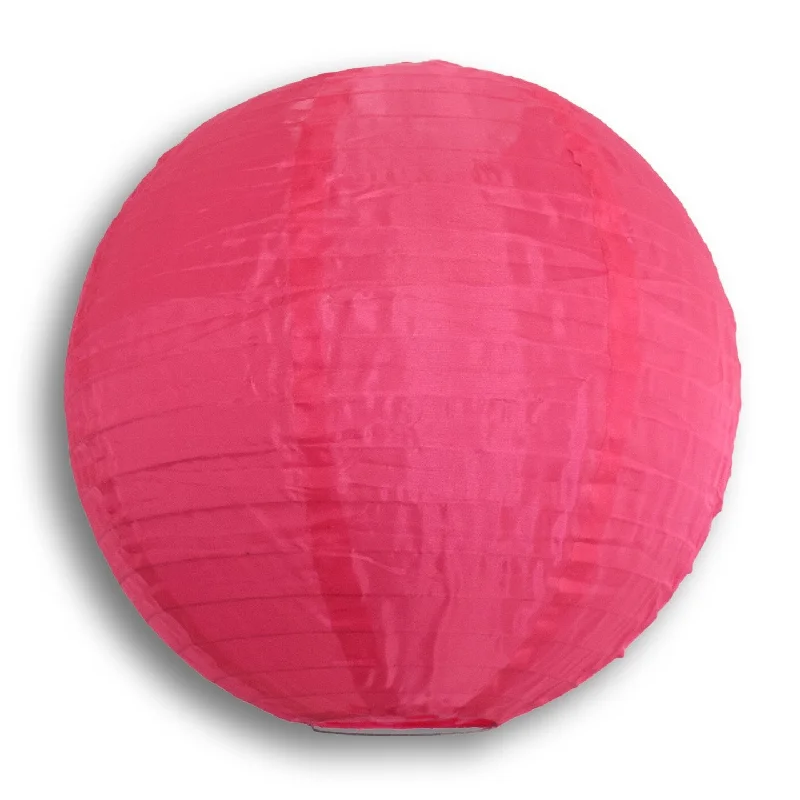 36" Hot Pink Jumbo Shimmering Nylon Lantern, Even Ribbing, Durable, Dry Outdoor Hanging Decoration 36" Hot Pink Jumbo Shimmering Nylon Lantern, Even Ribbing, Durable, Dry Outdoor Hanging Decoration