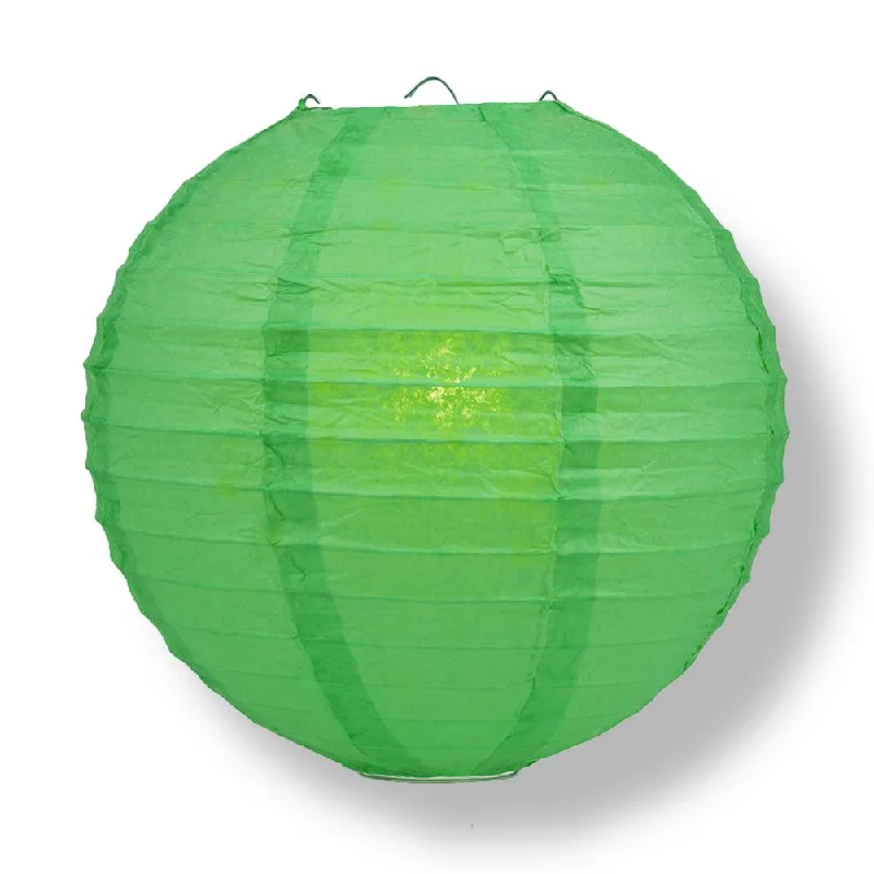 30" Emerald Green Jumbo Round Paper Lantern, Parallel Ribbing, Chinese Hanging Wedding & Party Decoration 30" Emerald Green Jumbo Round Paper Lantern, Parallel Ribbing, Chinese Hanging Wedding & Party Decoration