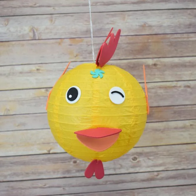 FACE ONLY 8" Paper Lantern Animal Face DIY Kit - Chicken / Rooster (Kid Craft Project) FACE ONLY 8" Paper Lantern Animal Face DIY Kit - Chicken / Rooster (Kid Craft Project)