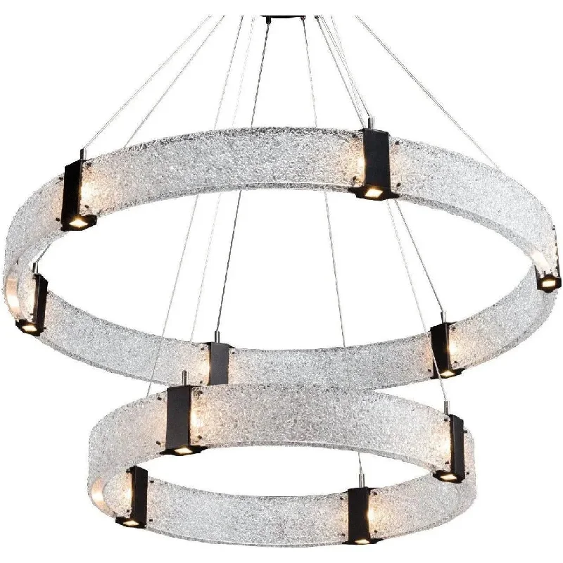 Energy - efficient track lighting fixturesTwo Tier Parallel Ring Chandelier, 48-Inch