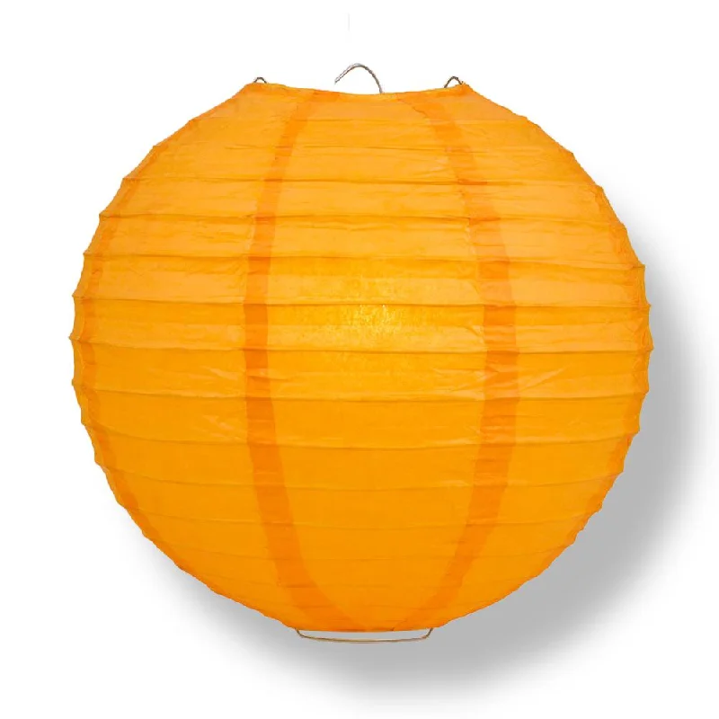 30" Orange Jumbo Round Paper Lantern, Parallel Ribbing, Chinese Hanging Wedding & Party Decoration 30" Orange Jumbo Round Paper Lantern, Parallel Ribbing, Chinese Hanging Wedding & Party Decoration