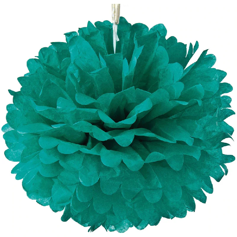 Tissue Paper Pom Pom (15-Inch, Teal Green, Single) - Hanging Paper Flower Ball Decor for Weddings, Bridal and Baby Showers, Nurseries, Parties Tissue Paper Pom Pom (15-Inch, Teal Green, Single) - Hanging Paper Flower Ball Decor for Weddings, Bridal and Baby Showers, Nurseries, Parties